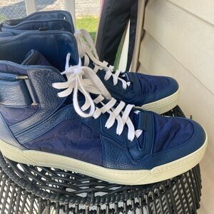 Men's Blue High-Top Sneakers